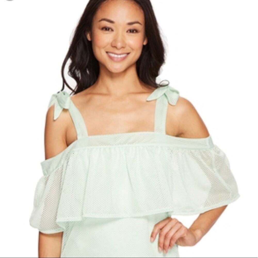 Puma Green Off Shoulder Tee